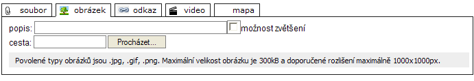 Field for attachment handling